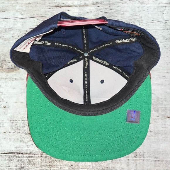 Mitchell & Ness Navy/Wine Cleveland Cavaliers Logo Adjustable SnapBack Hat - Picture 5 of 8